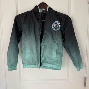 Santa Cruz Skateboards Kids Gradient Jacket - Black and Green